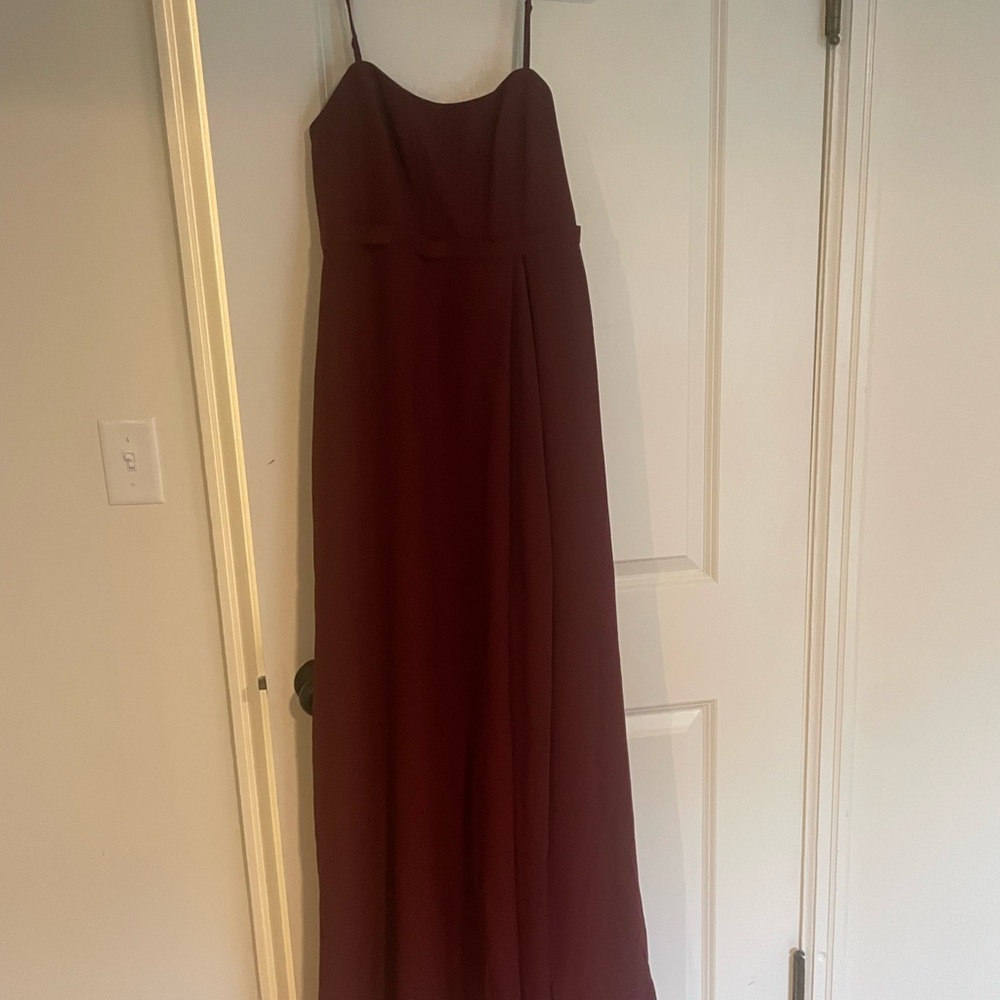 Revelry Burgundy Red Maternity Bridesmaid Dress
